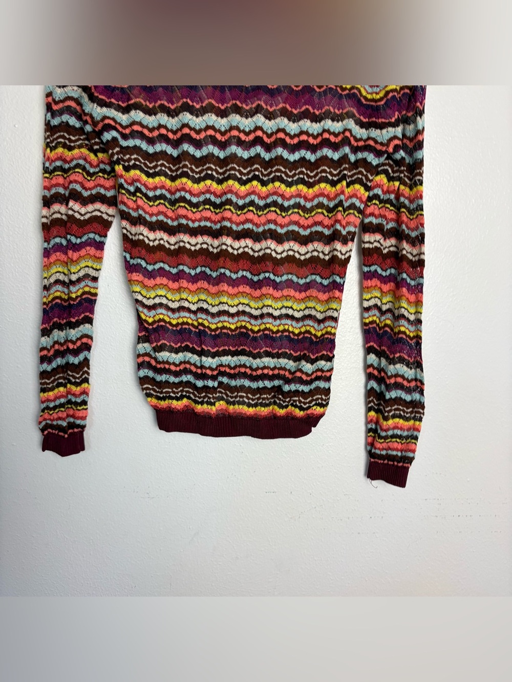 Missoni for Target Mixed Media Knit V-Neck Sweater Size XL - Picture 6 of 10